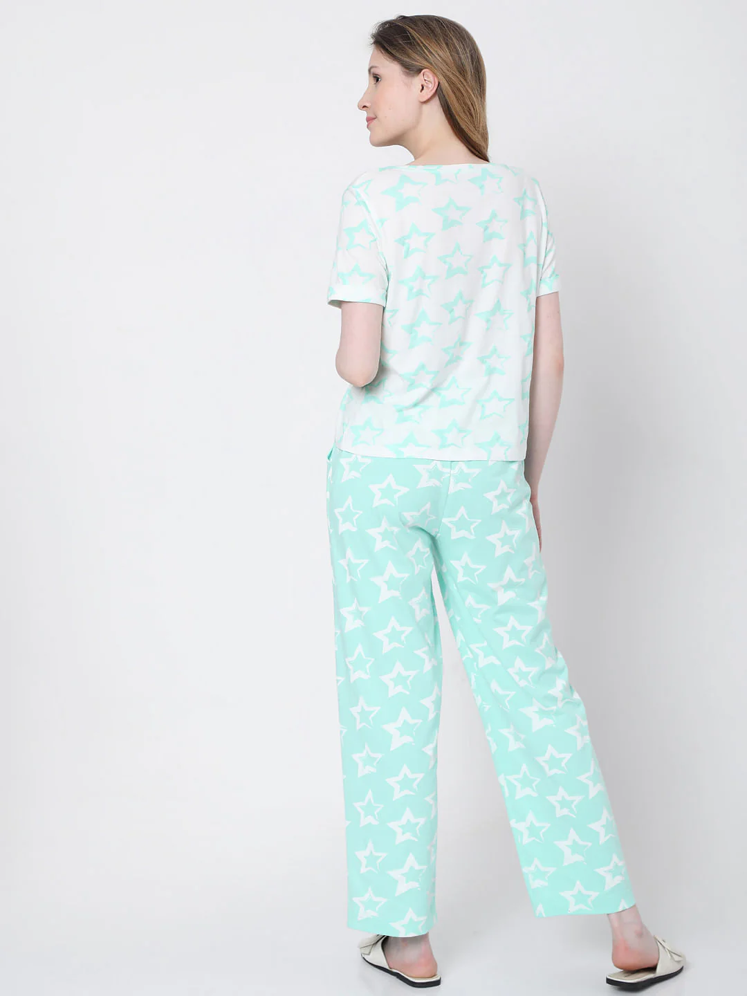 Green Star Print Pyjama Set - Image 4