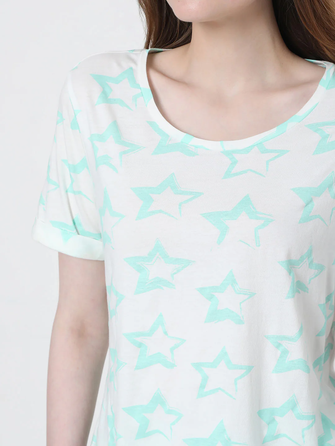 Green Star Print Pyjama Set - Image 5