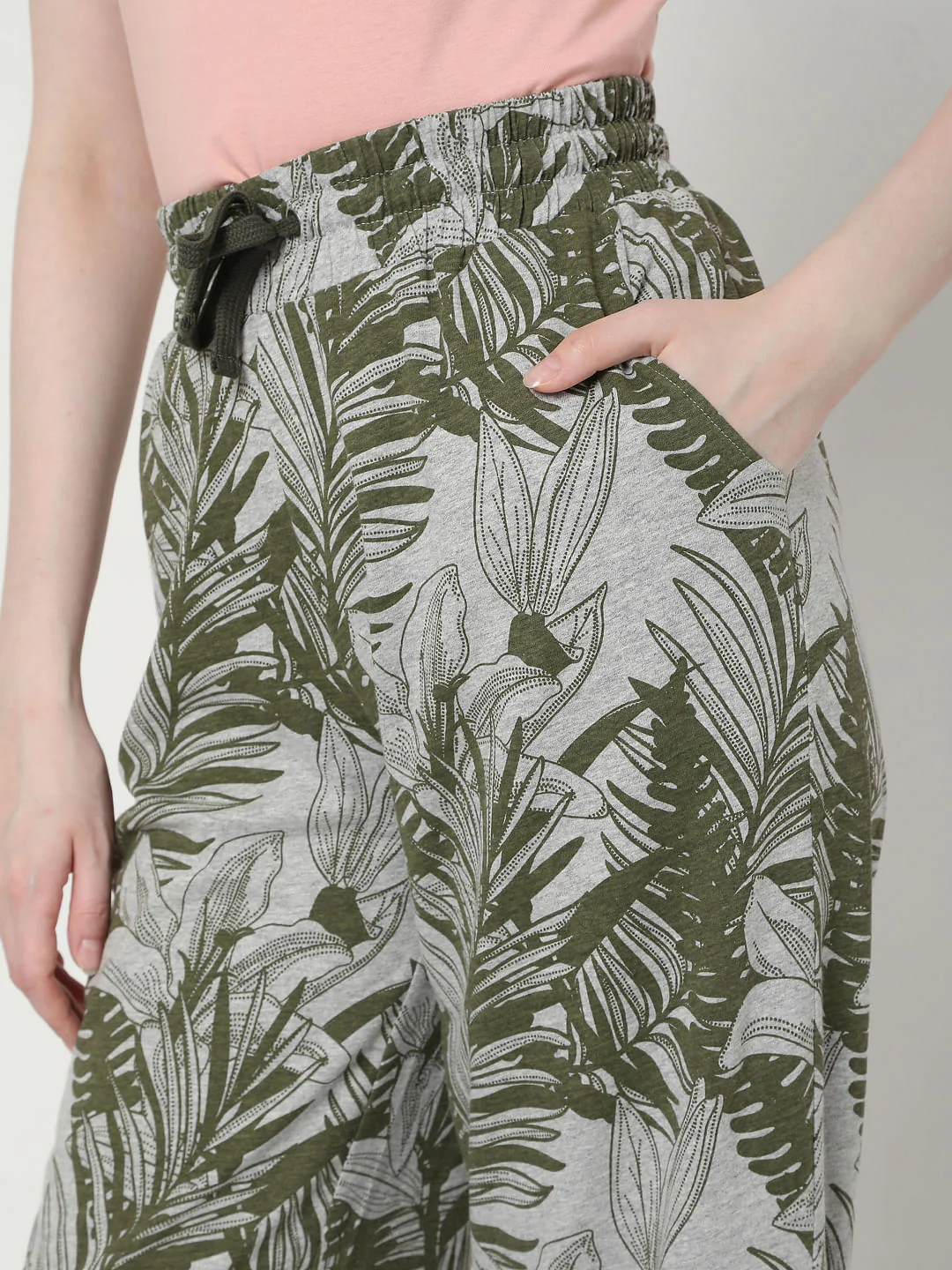 Pink & Green Tropical Print Pyjama Set - Image 7