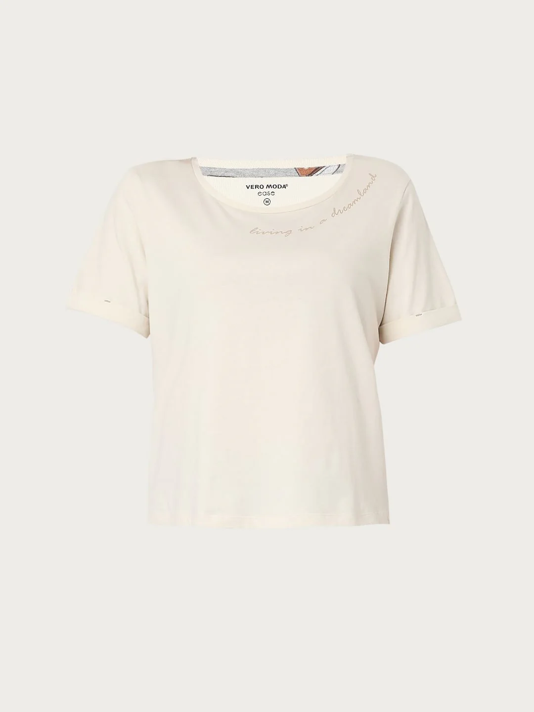 Beige & Grey Coffee Cup Print T-Shirt & Shorts Set - Image 8