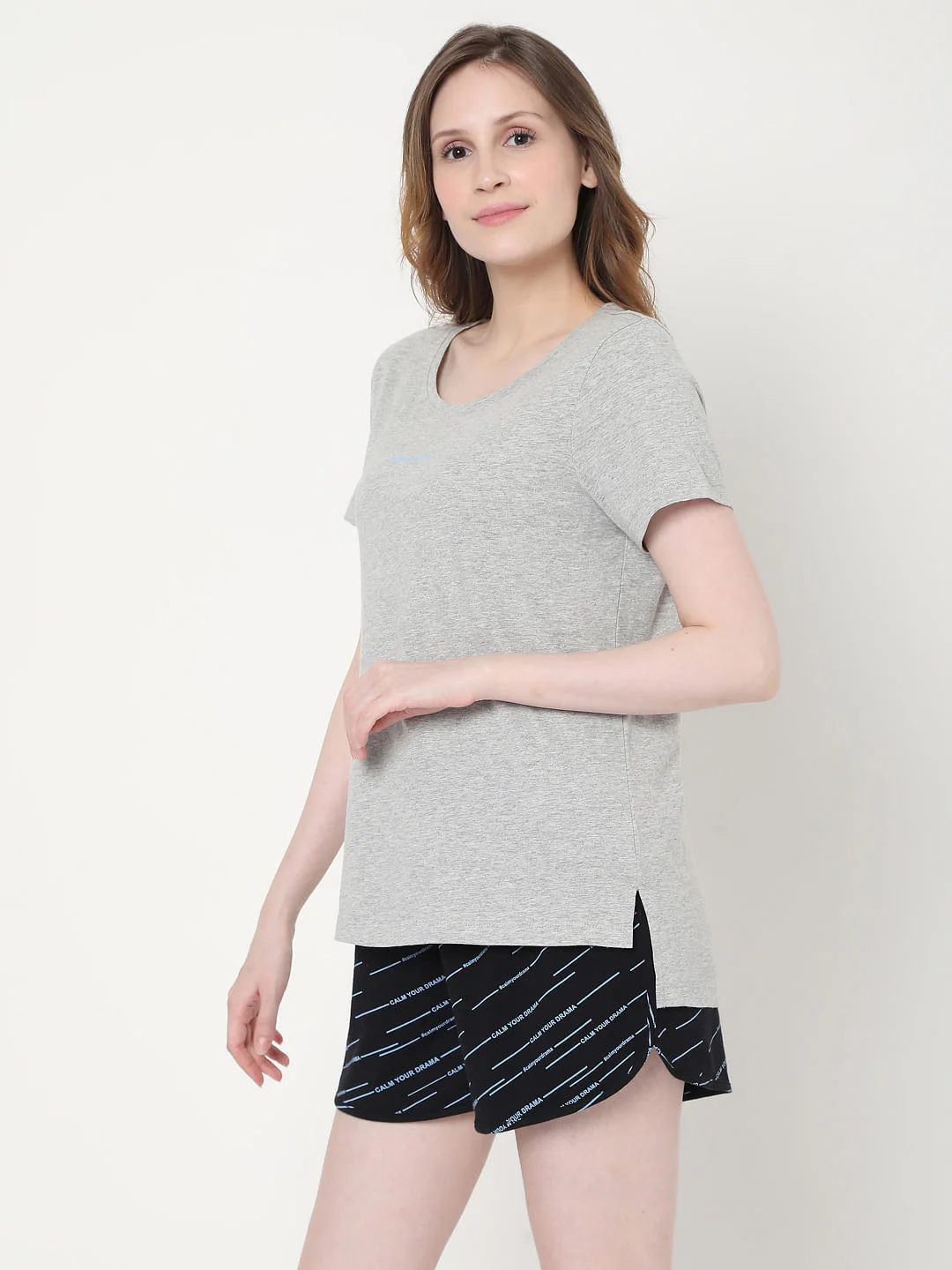 Grey T-Shirt & Shorts Set - Image 3