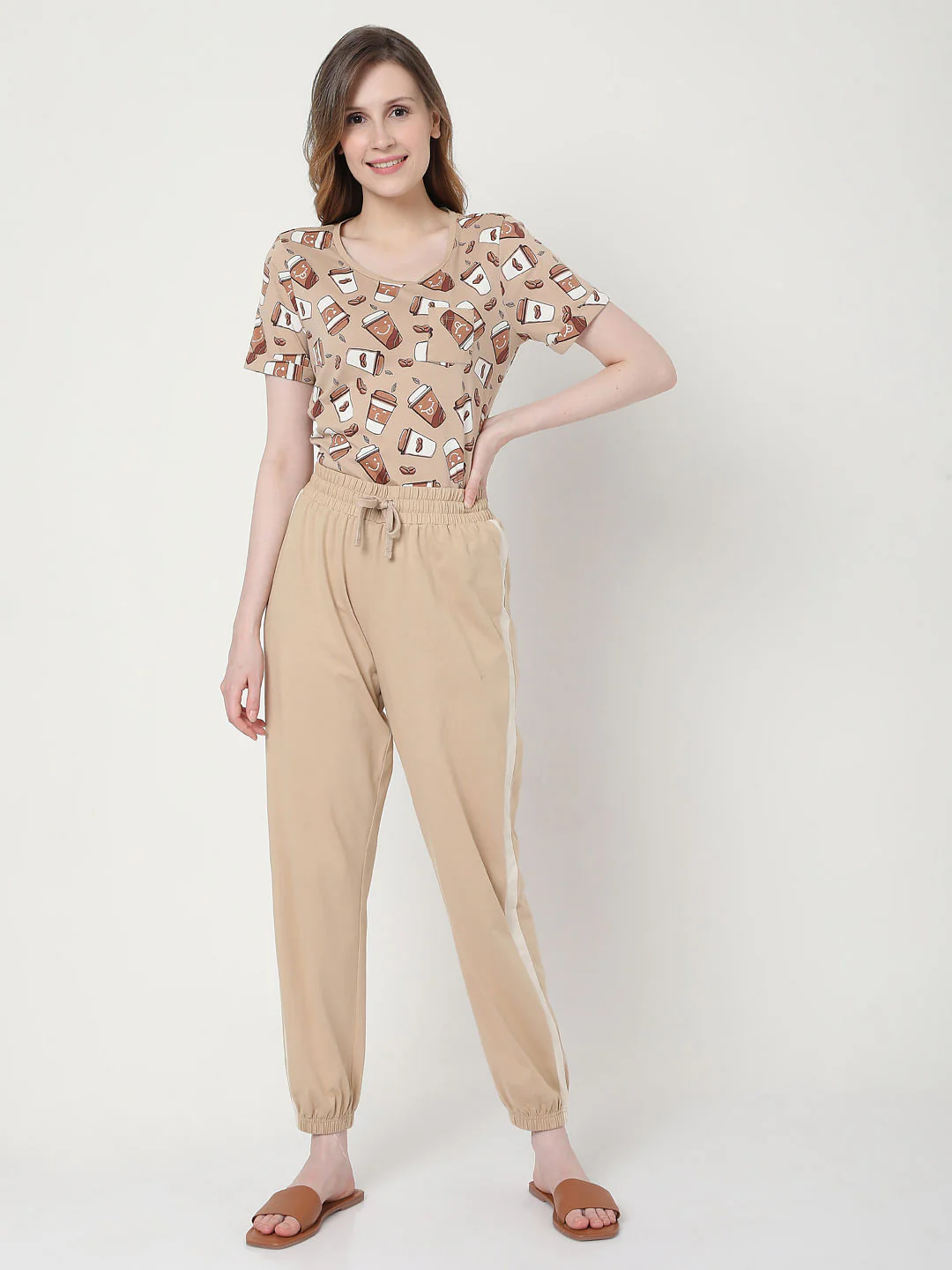 Brown Coffee Cup T-Shirt & Joggers Set - Image 5