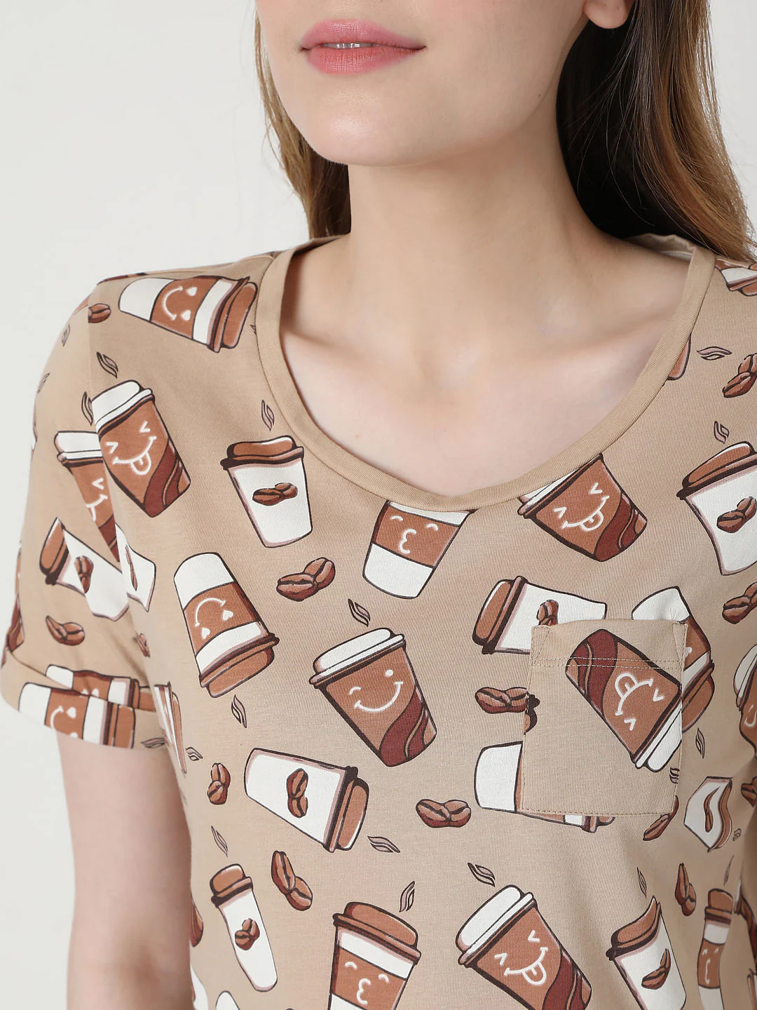 Brown Coffee Cup T-Shirt & Joggers Set - Image 6