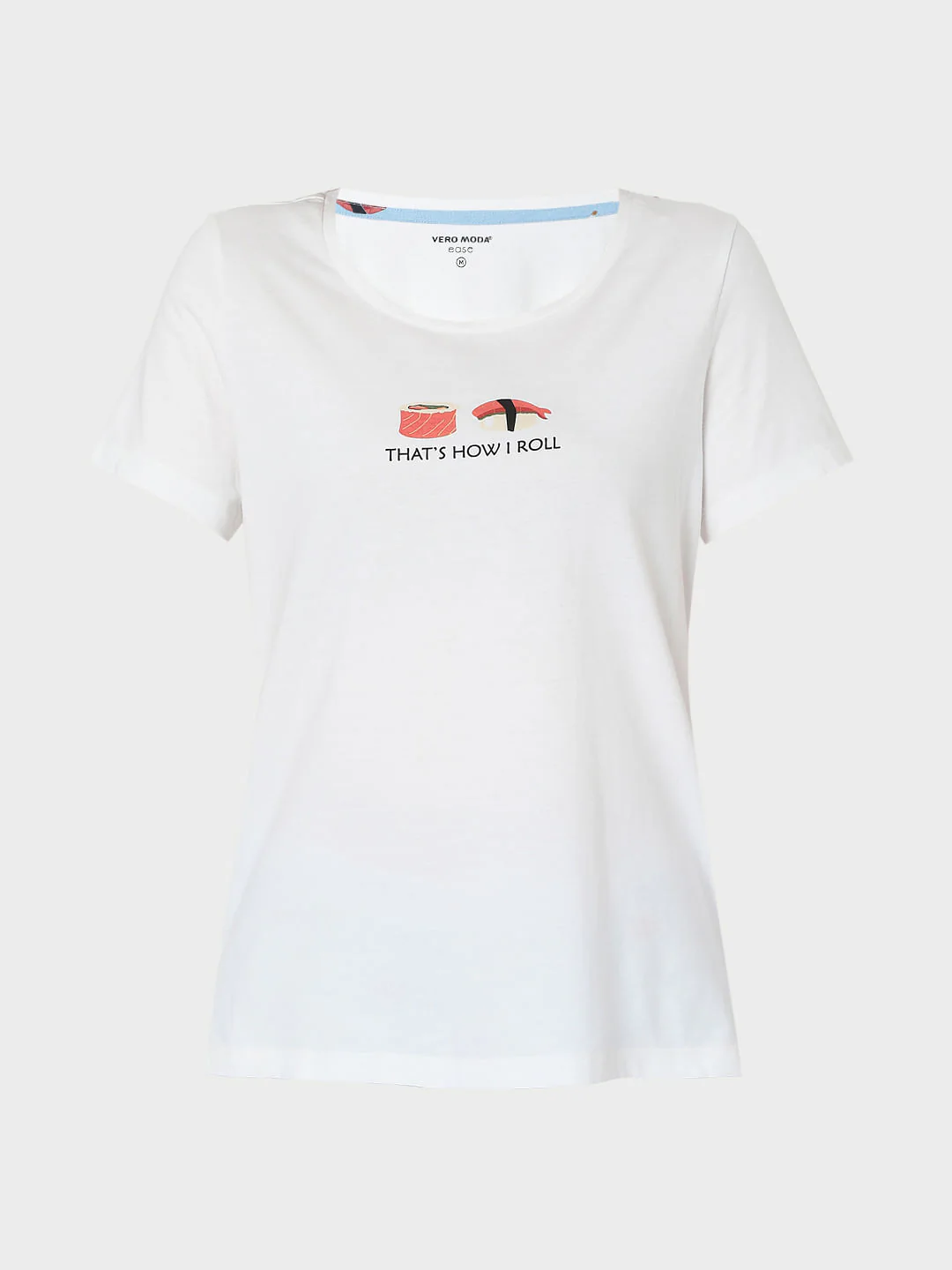 White & Blue Sushi Print Pyjama Set - Image 8