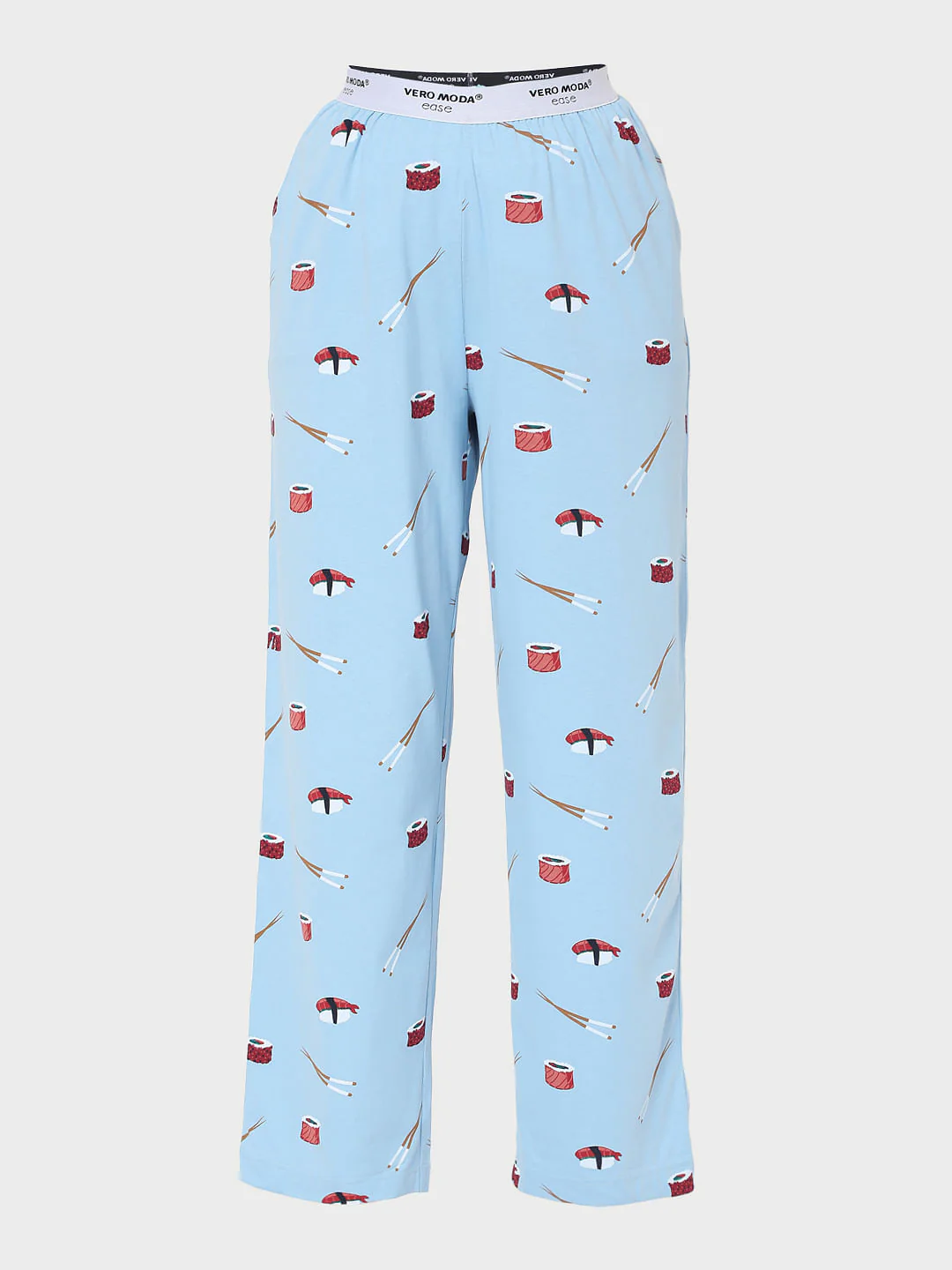White & Blue Sushi Print Pyjama Set - Image 9