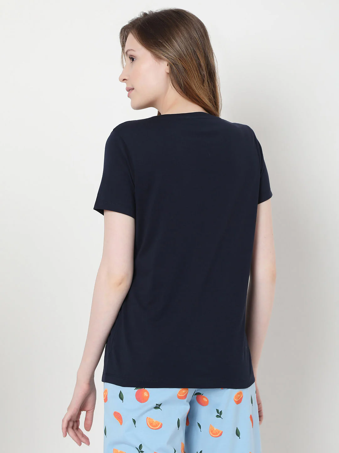 Blue Tangerine Print Pyjama Set - Image 4