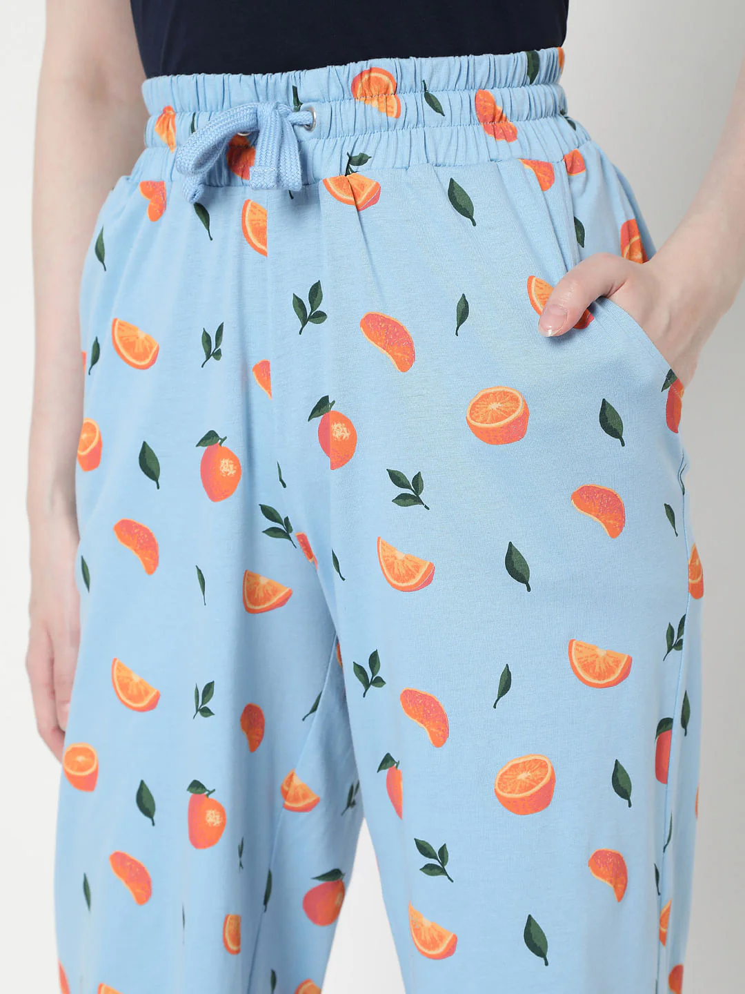 Blue Tangerine Print Pyjama Set - Image 7