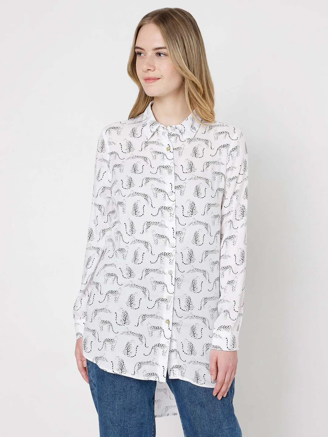 White Printed Shirt - Image 2