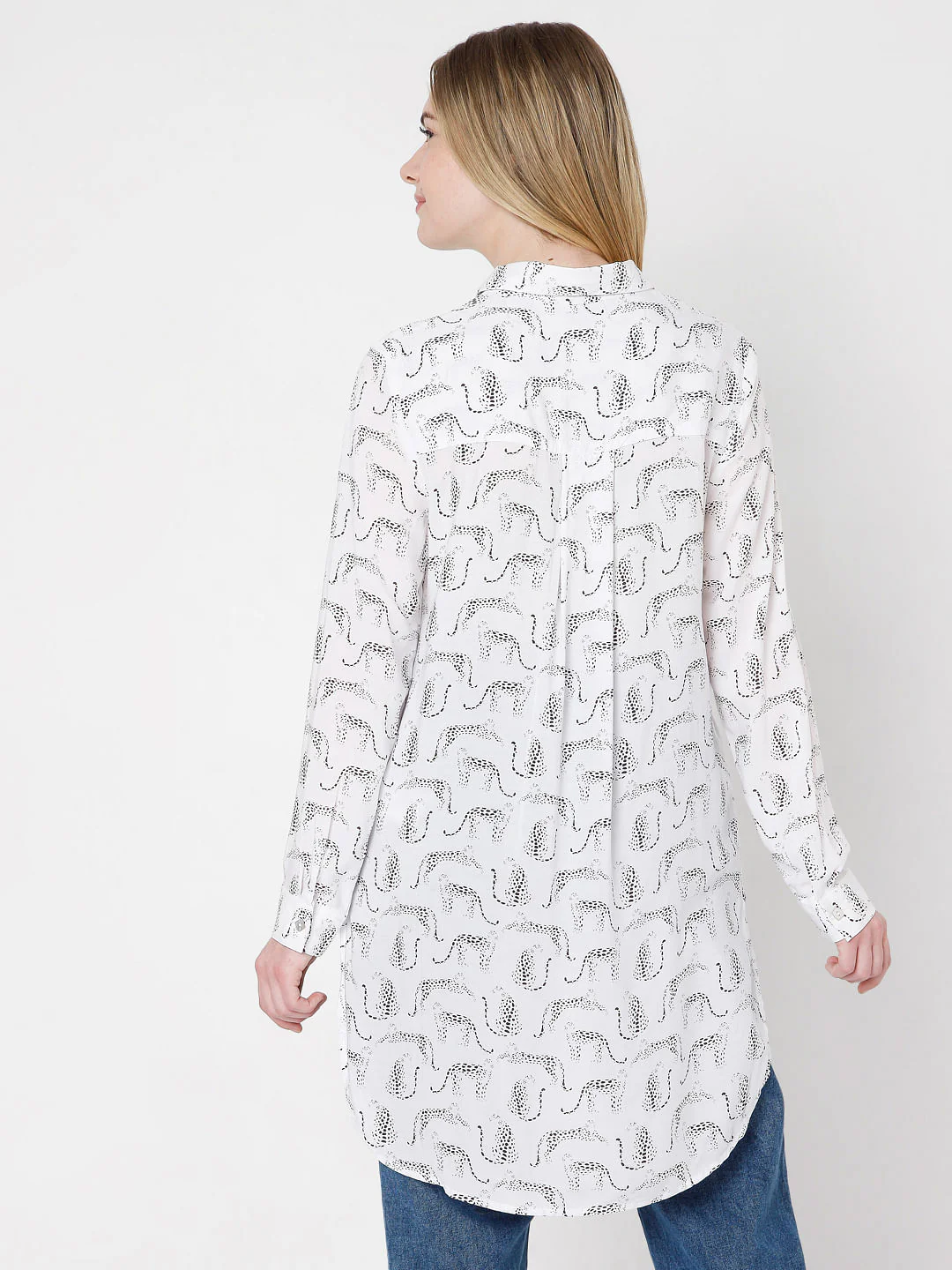 White Printed Shirt - Image 4