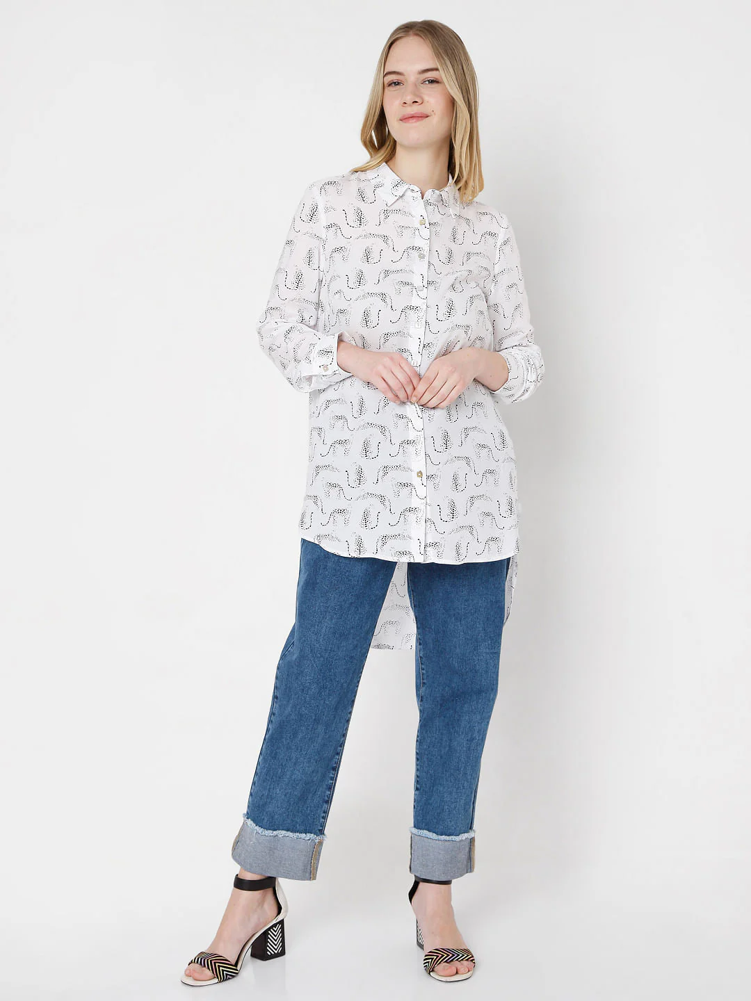White Printed Shirt - Image 5