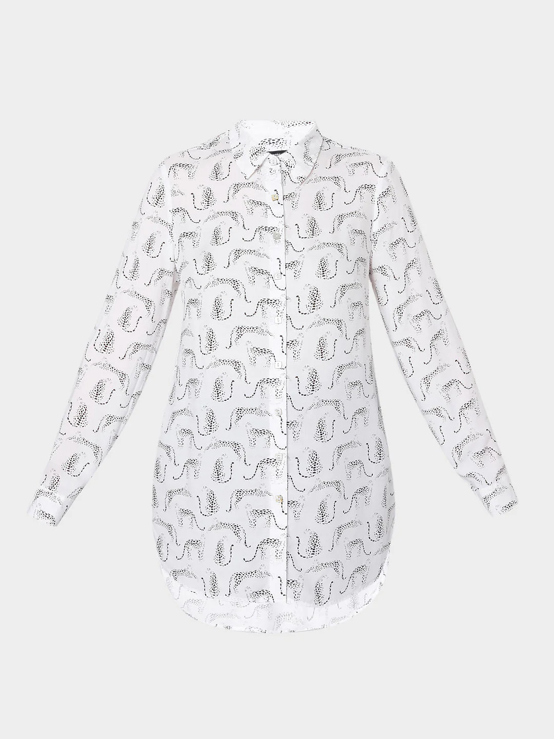 White Printed Shirt - Image 7