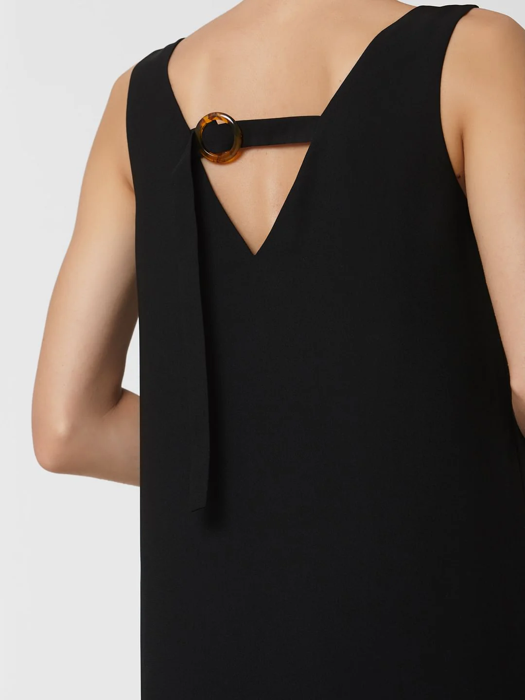 Black Back Buckle Shift Dress - Image 5