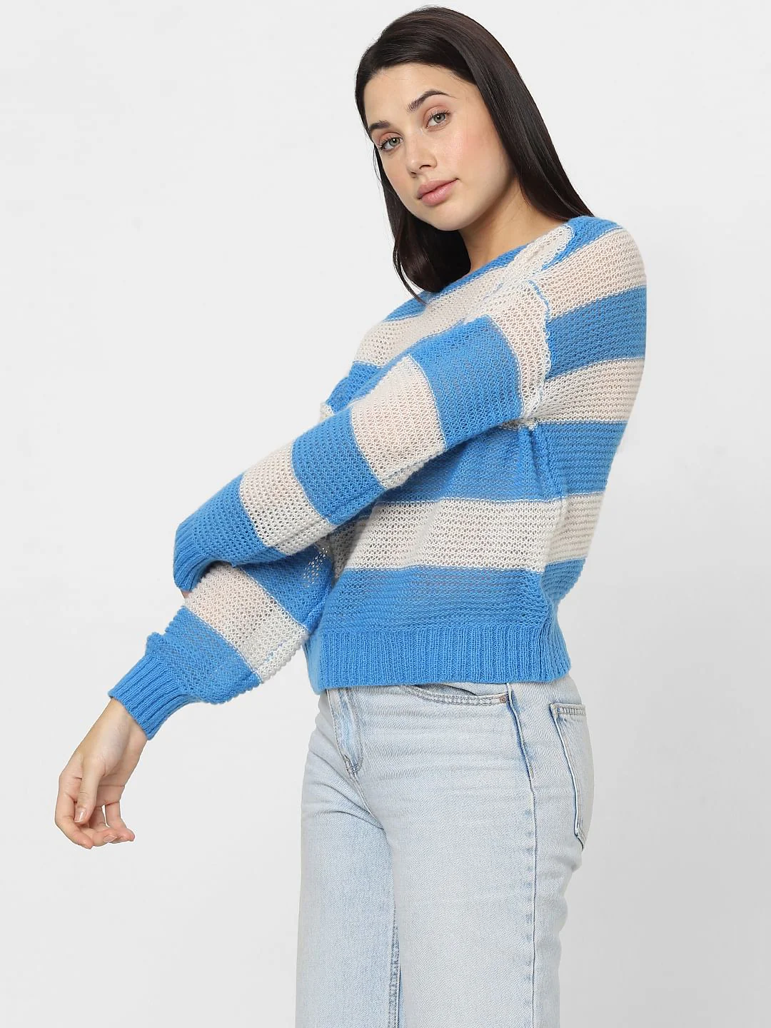 Blue Striped Boatneck Pullover - Image 3