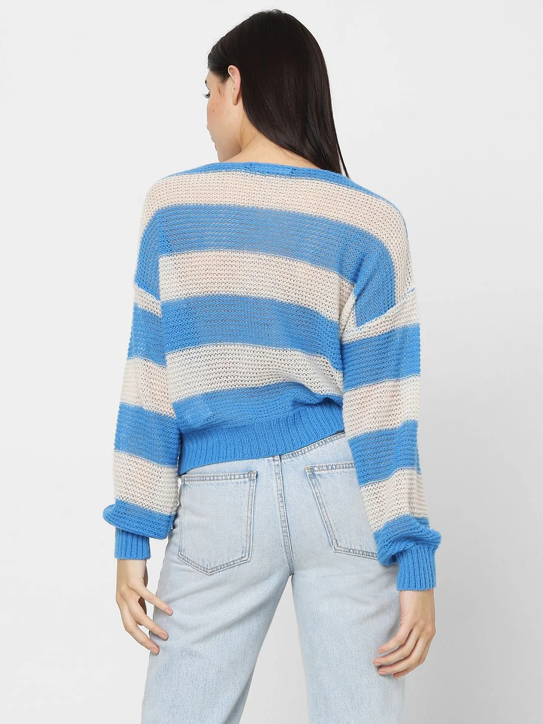 Blue Striped Boatneck Pullover - Image 4