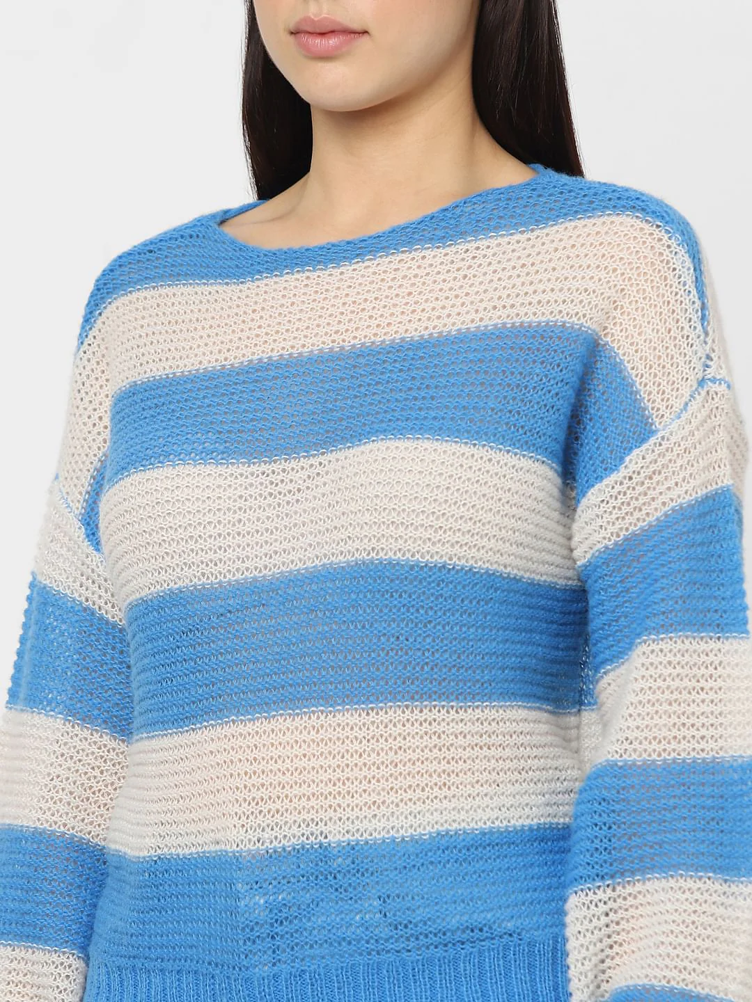 Blue Striped Boatneck Pullover - Image 5