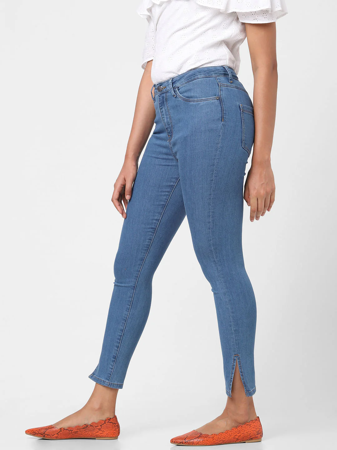 Blue High Rise Wendy Skinny Jeans - Image 3