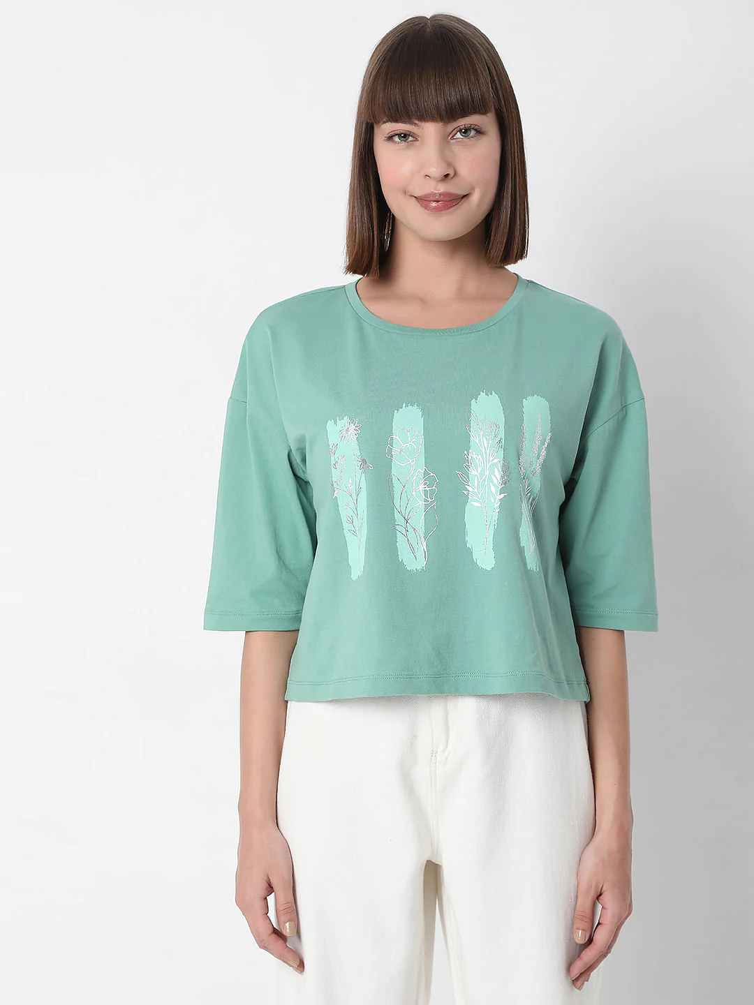 Green Graphic Print T-Shirt - Image 2