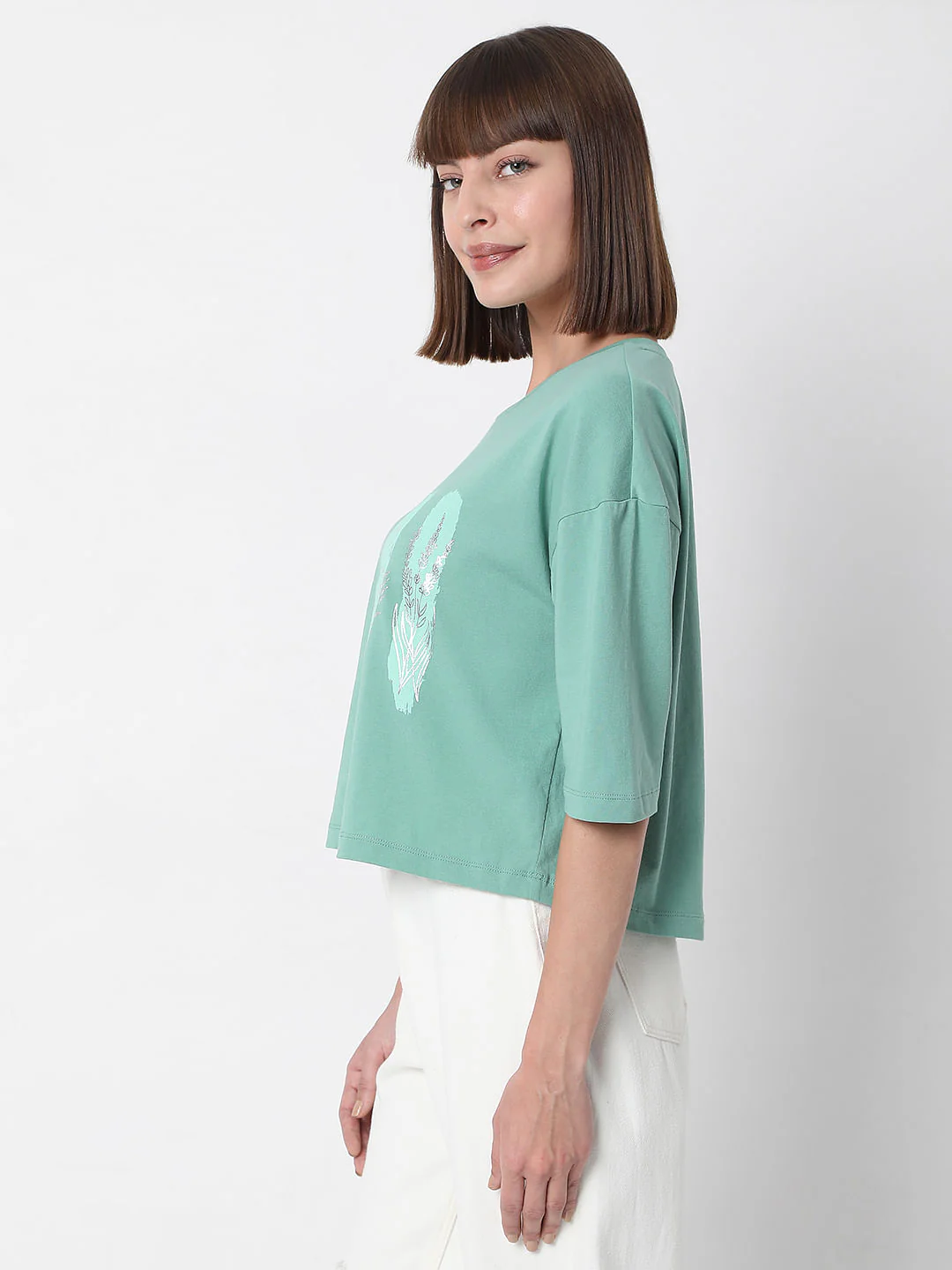 Green Graphic Print T-Shirt - Image 3