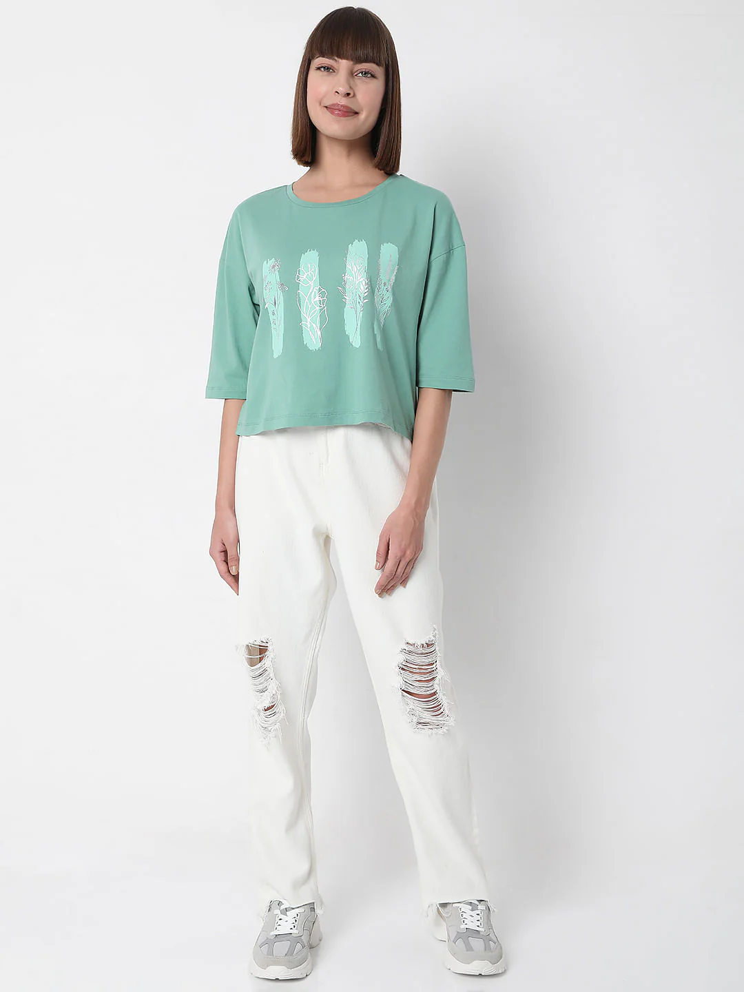 Green Graphic Print T-Shirt - Image 5