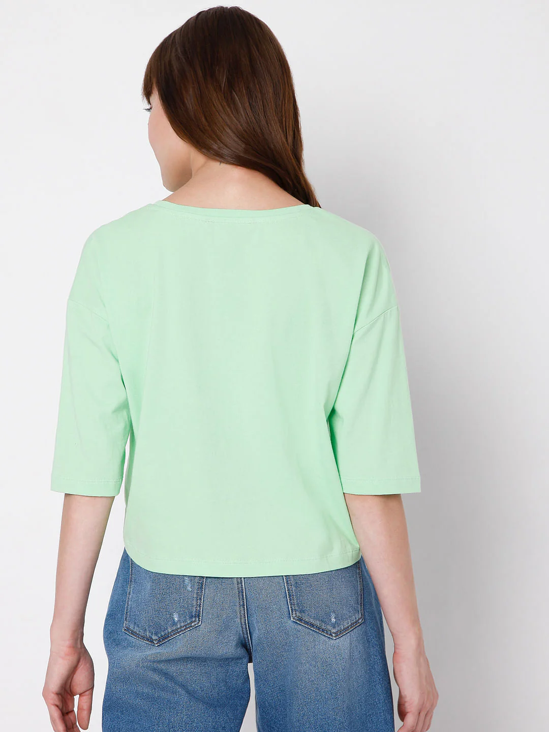 Green Text Print T-Shirt - Image 4