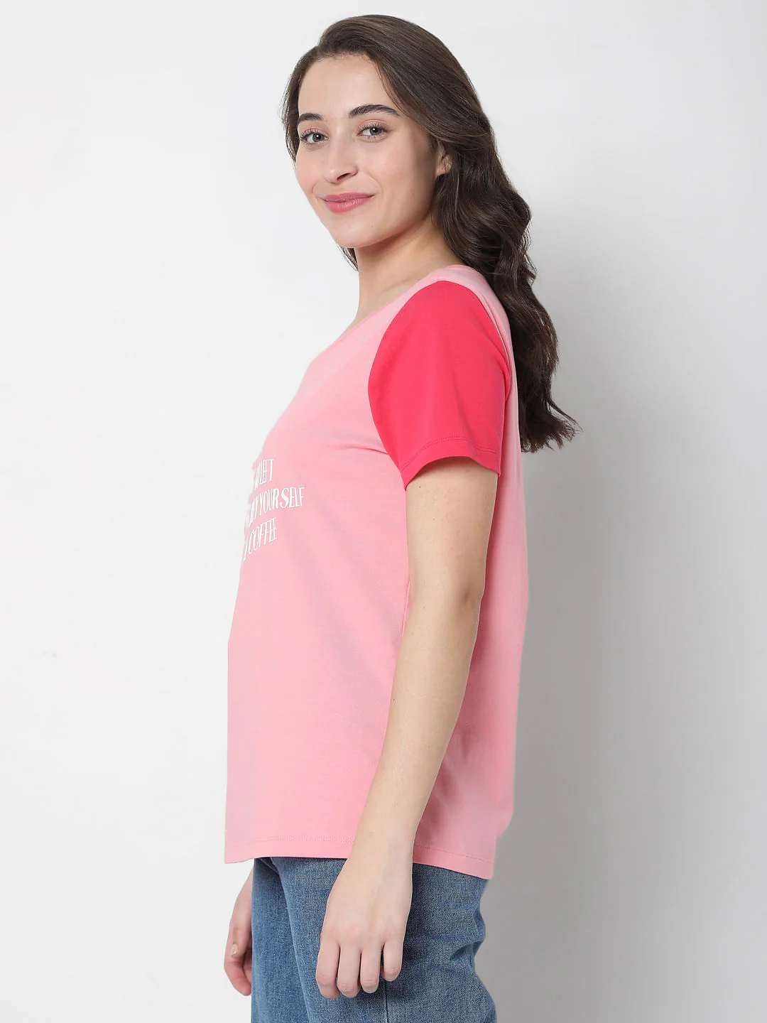 Pink Colourblocked T-Shirt - Image 3