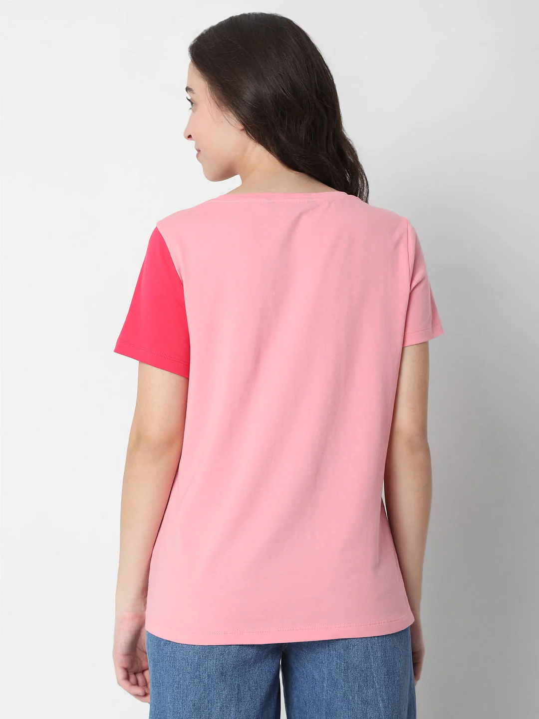 Pink Colourblocked T-Shirt - Image 4