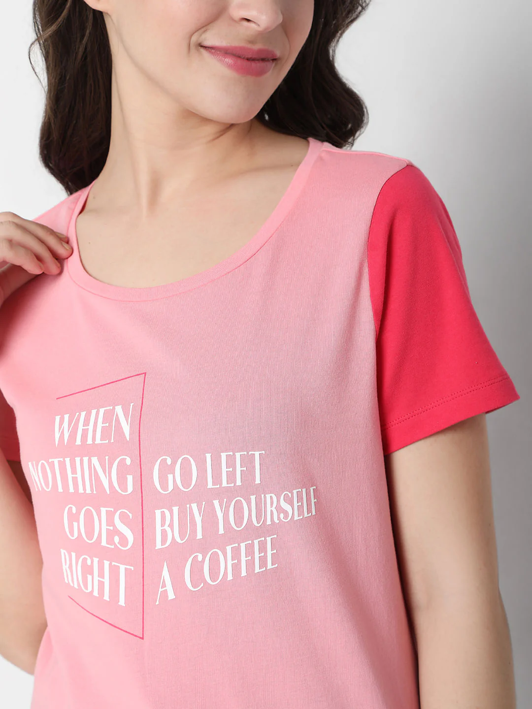 Pink Colourblocked T-Shirt - Image 6
