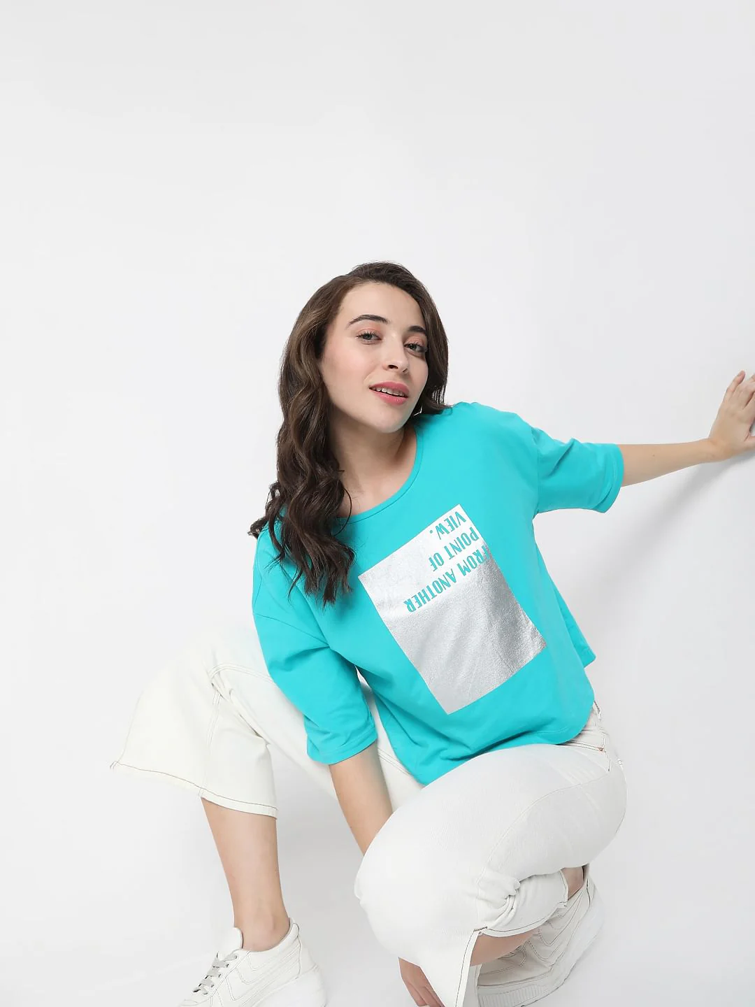 Blue Graphic Print T-Shirt