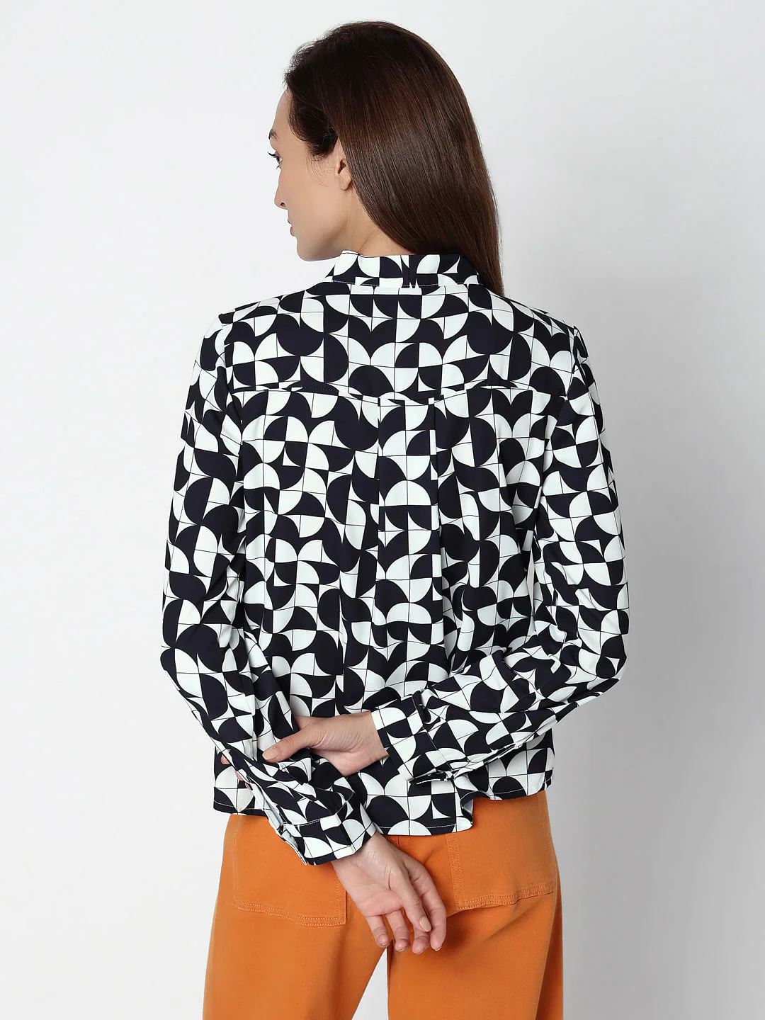 Black Monochrome Printed Top - Image 4