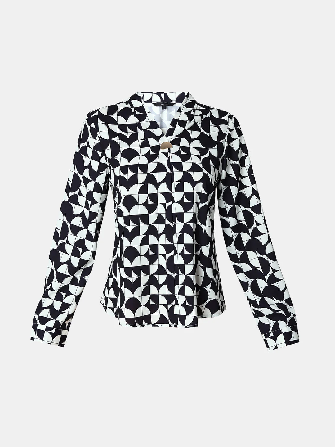 Black Monochrome Printed Top - Image 7
