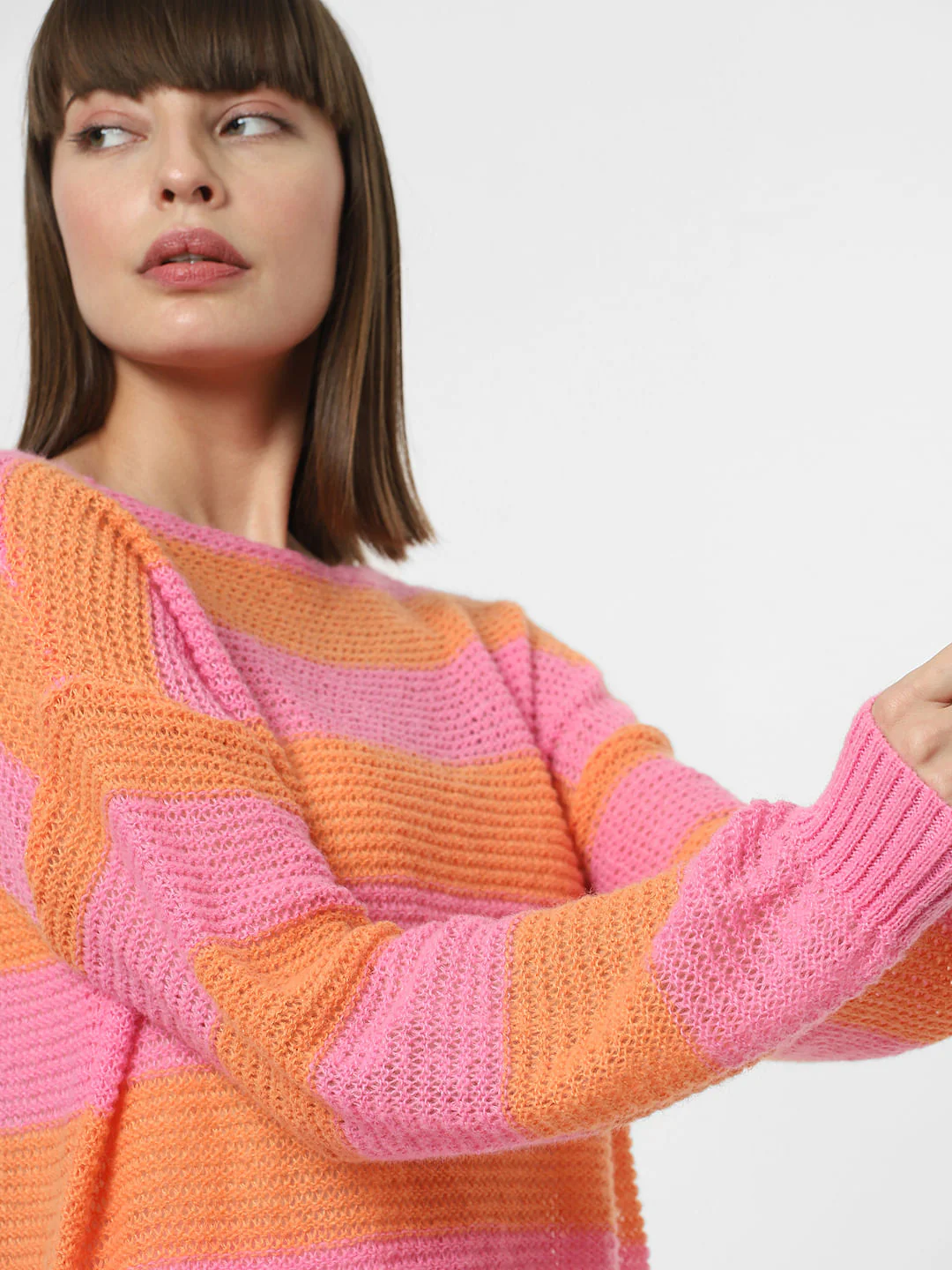 Pink Striped Boatneck Pullover - Image 6