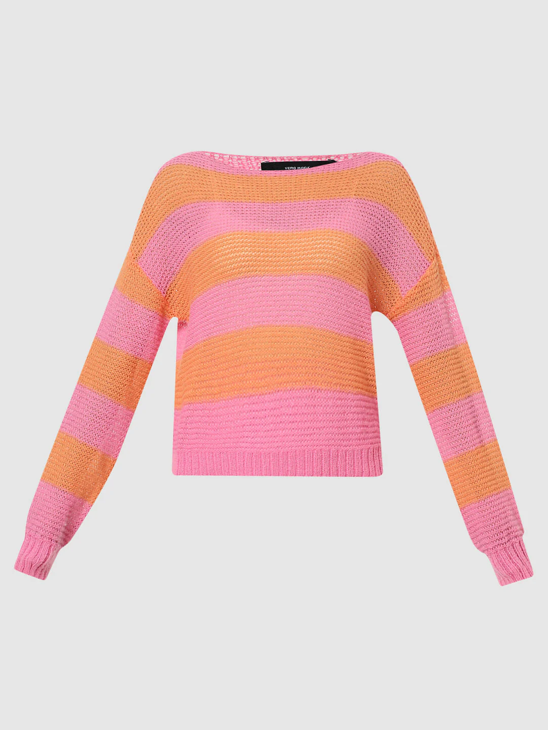 Pink Striped Boatneck Pullover - Image 7