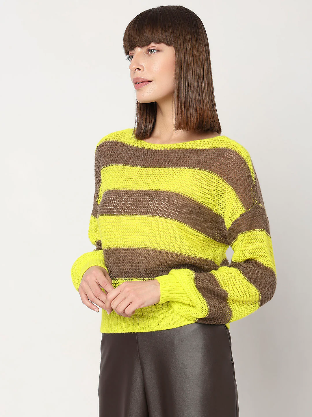 Green Striped Boatneck Pullover - Image 3