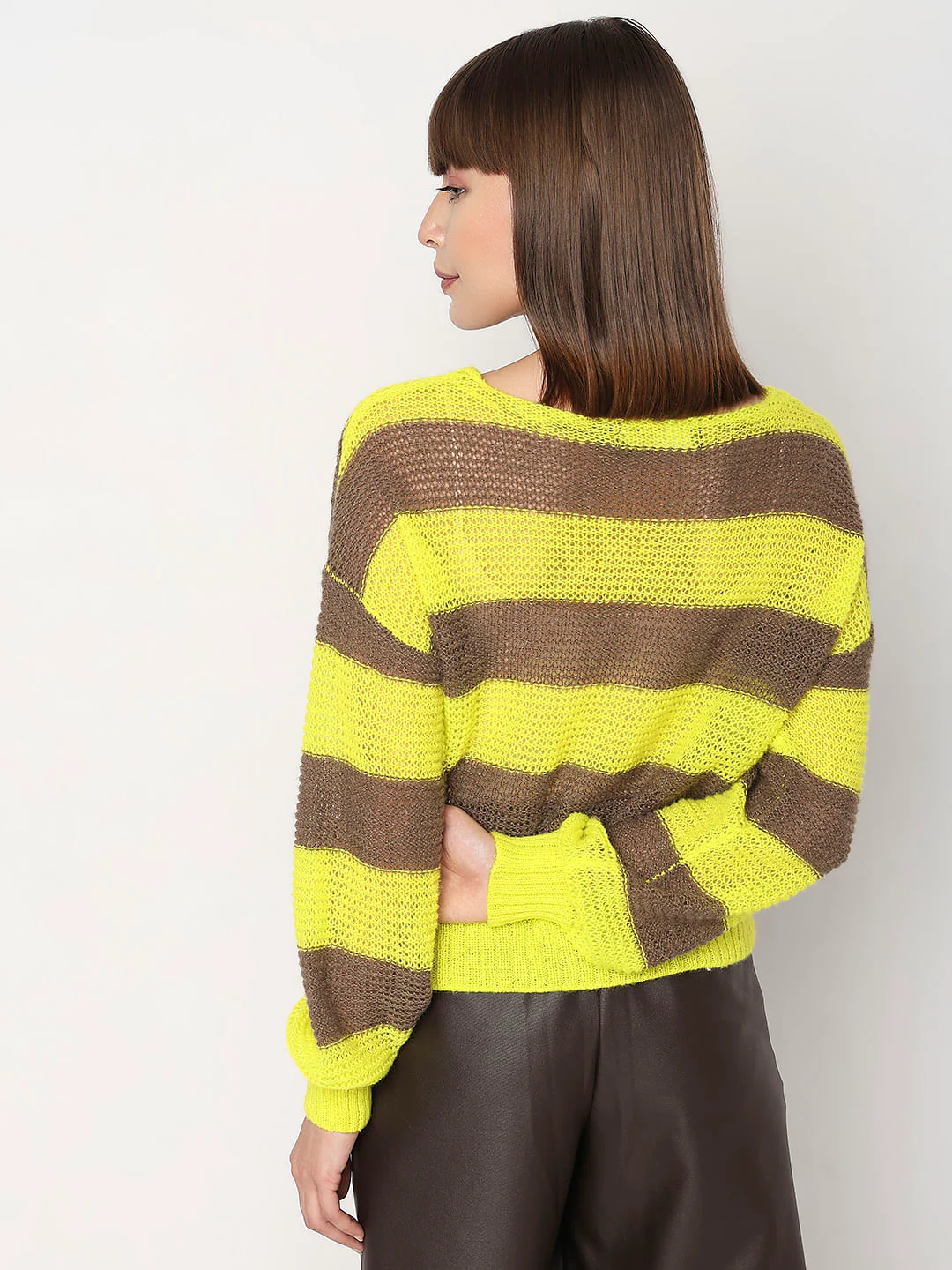 Green Striped Boatneck Pullover - Image 4