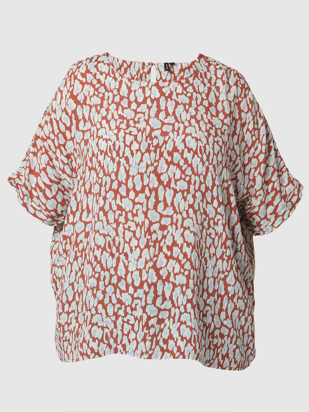 Curve Brown Animal Print Top - Image 7