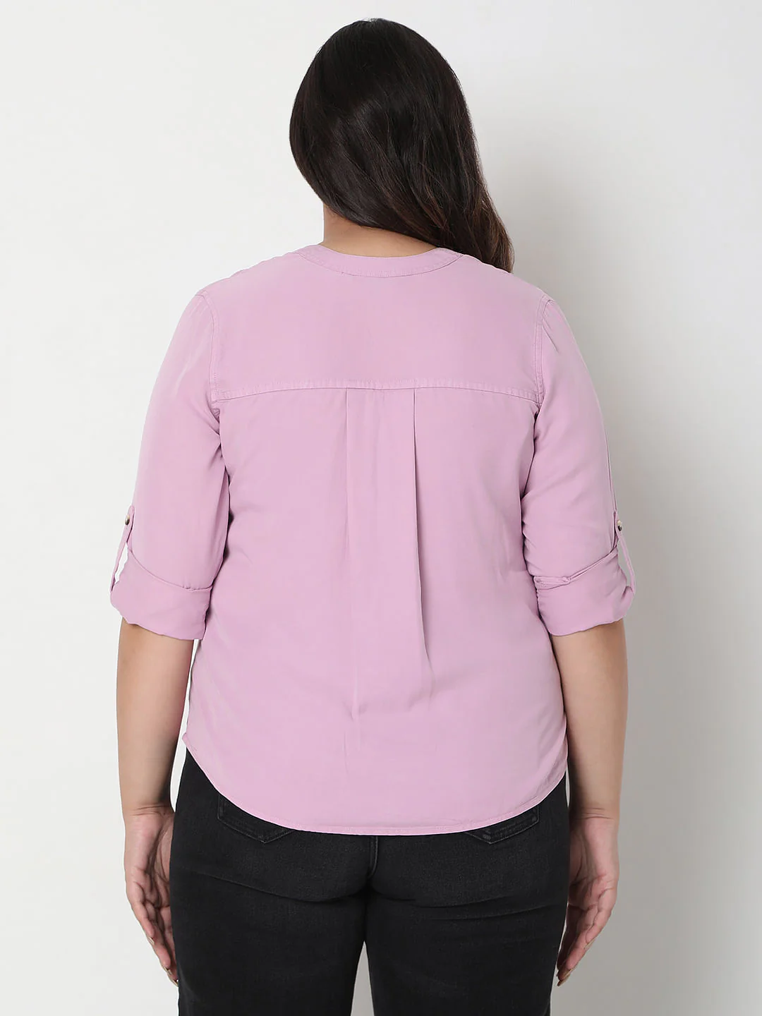 Curve Lavender V-Neck Shirt - Image 4