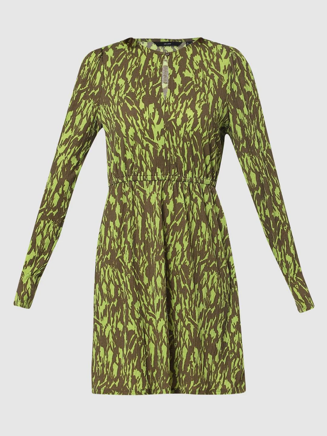 Green Printed Mini Dress - Image 7