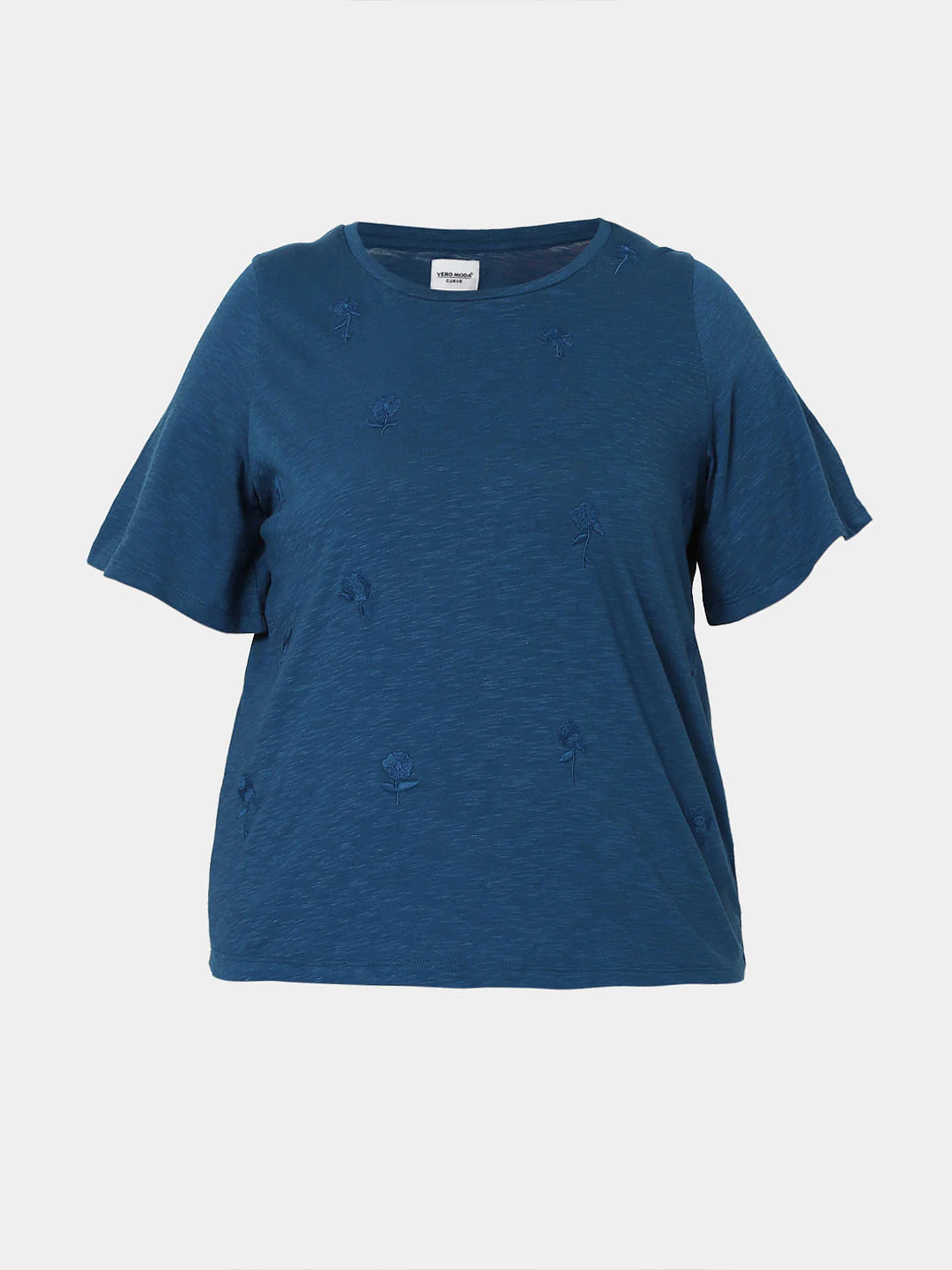 Curve Blue Embroidered Top - Image 7