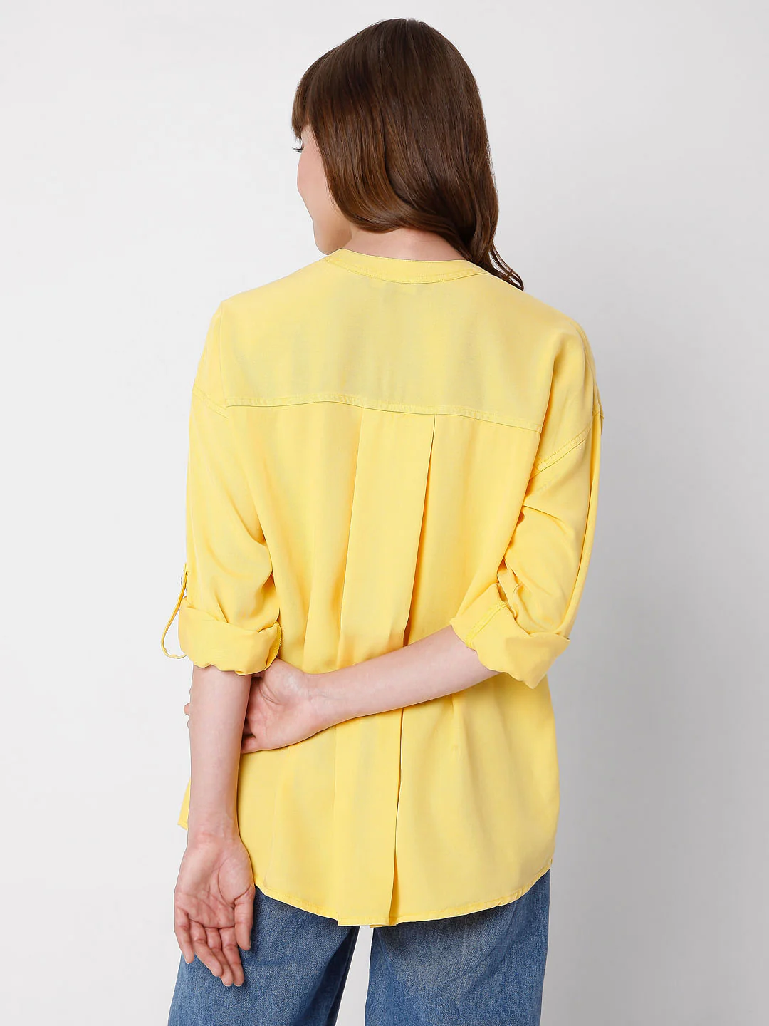 Yellow Solid Shirt - Image 4