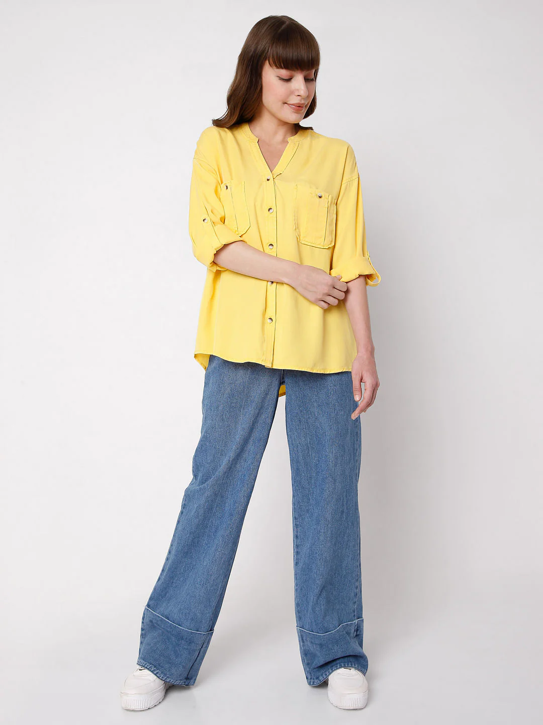 Yellow Solid Shirt - Image 5