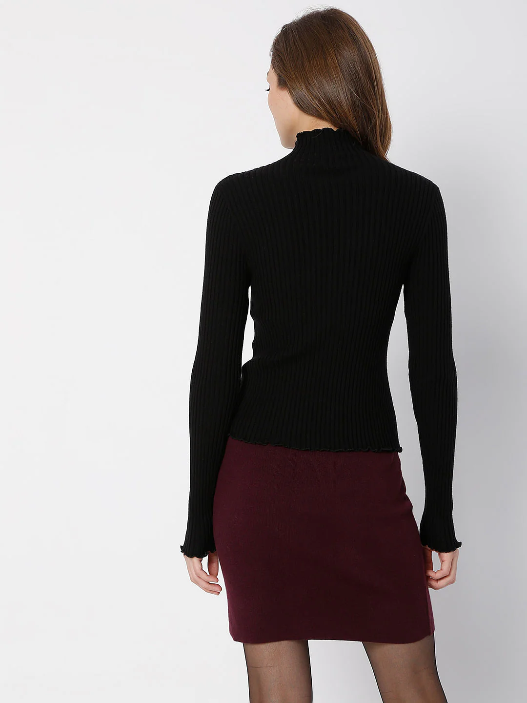Black Ribbed Top - Image 4