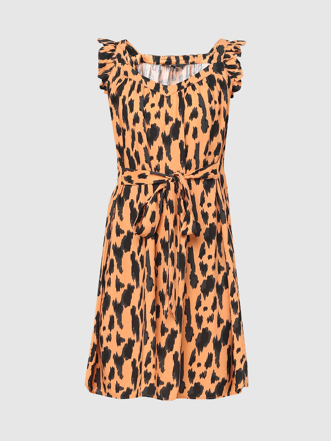 Orange Animal Print Shift Dress - Image 5