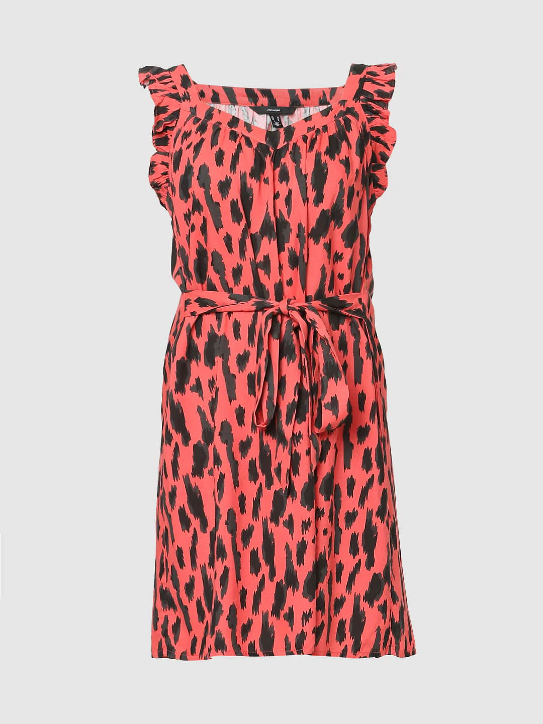 Pink Abstract Print Dress - Image 5