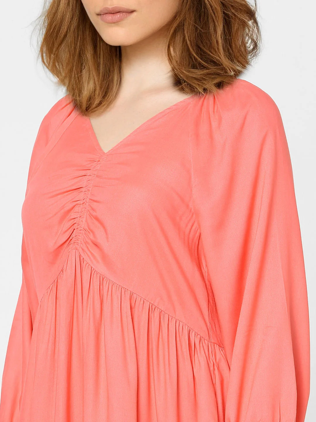 Red Ruched Dress - Image 4