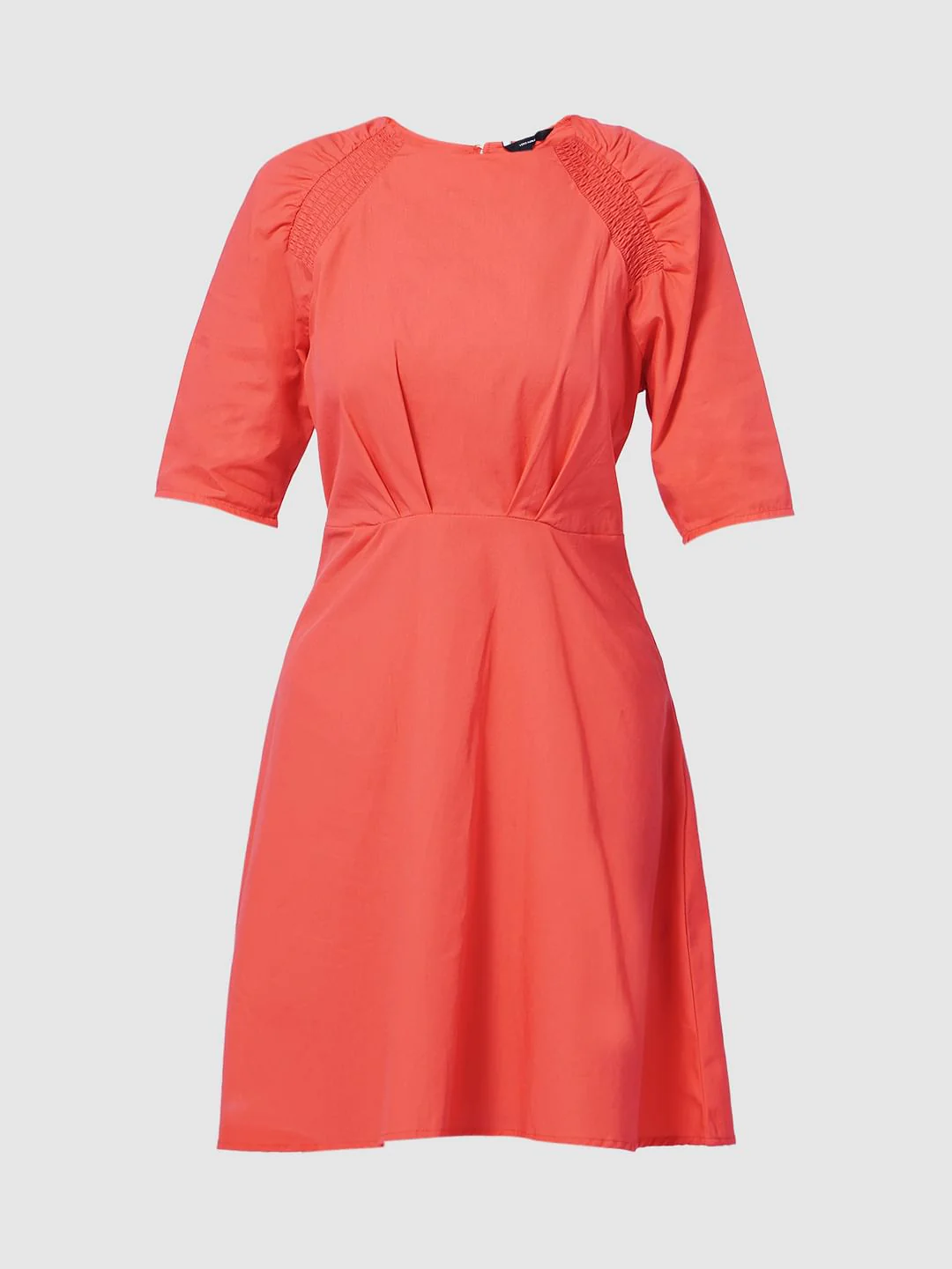 Coral Fit & Flare Dress - Image 5