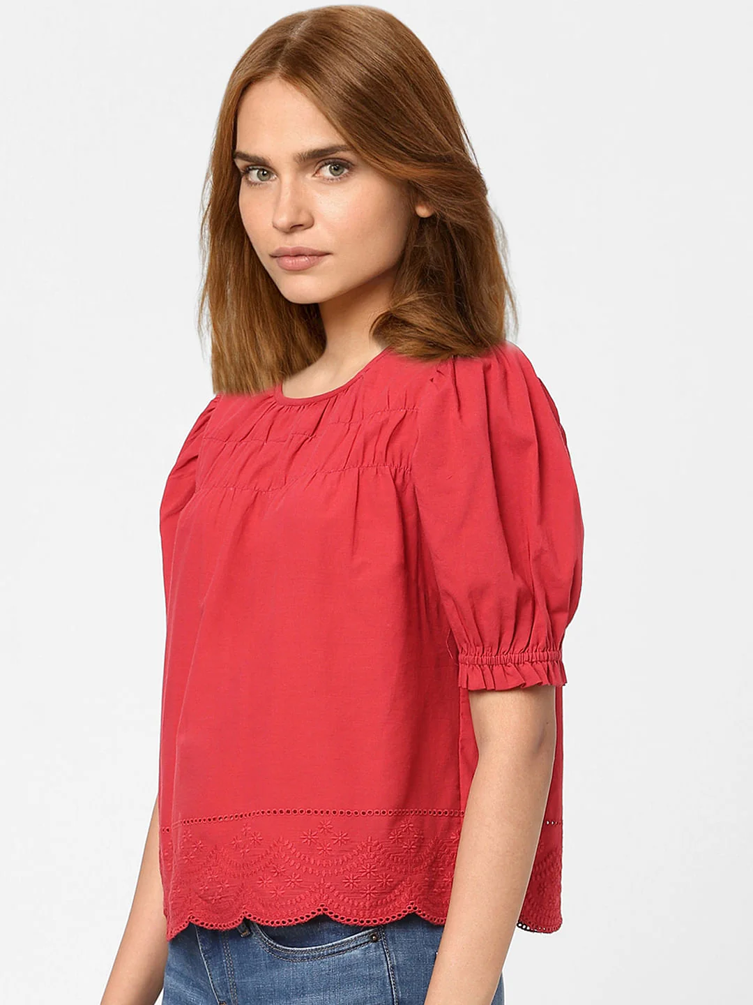 Red Embroidered Top - Image 2