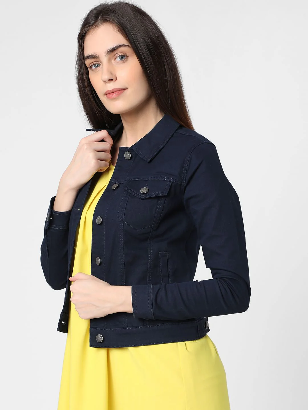 Navy Blue Denim Jacket - Image 3