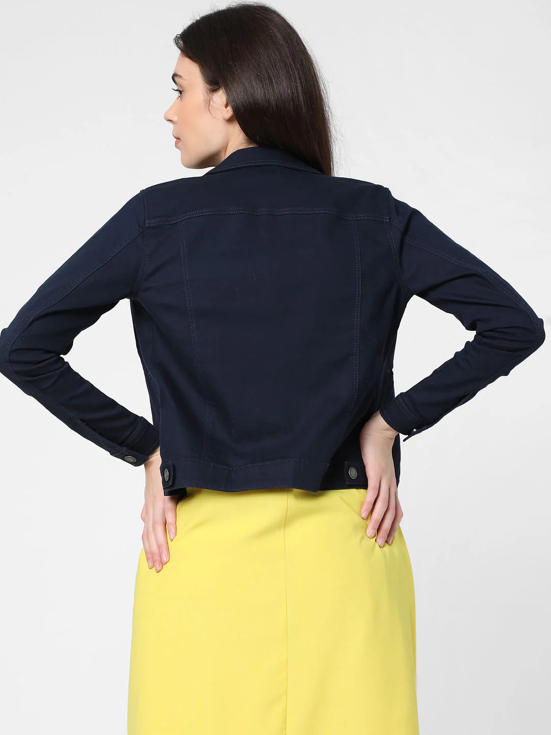 Navy Blue Denim Jacket - Image 4