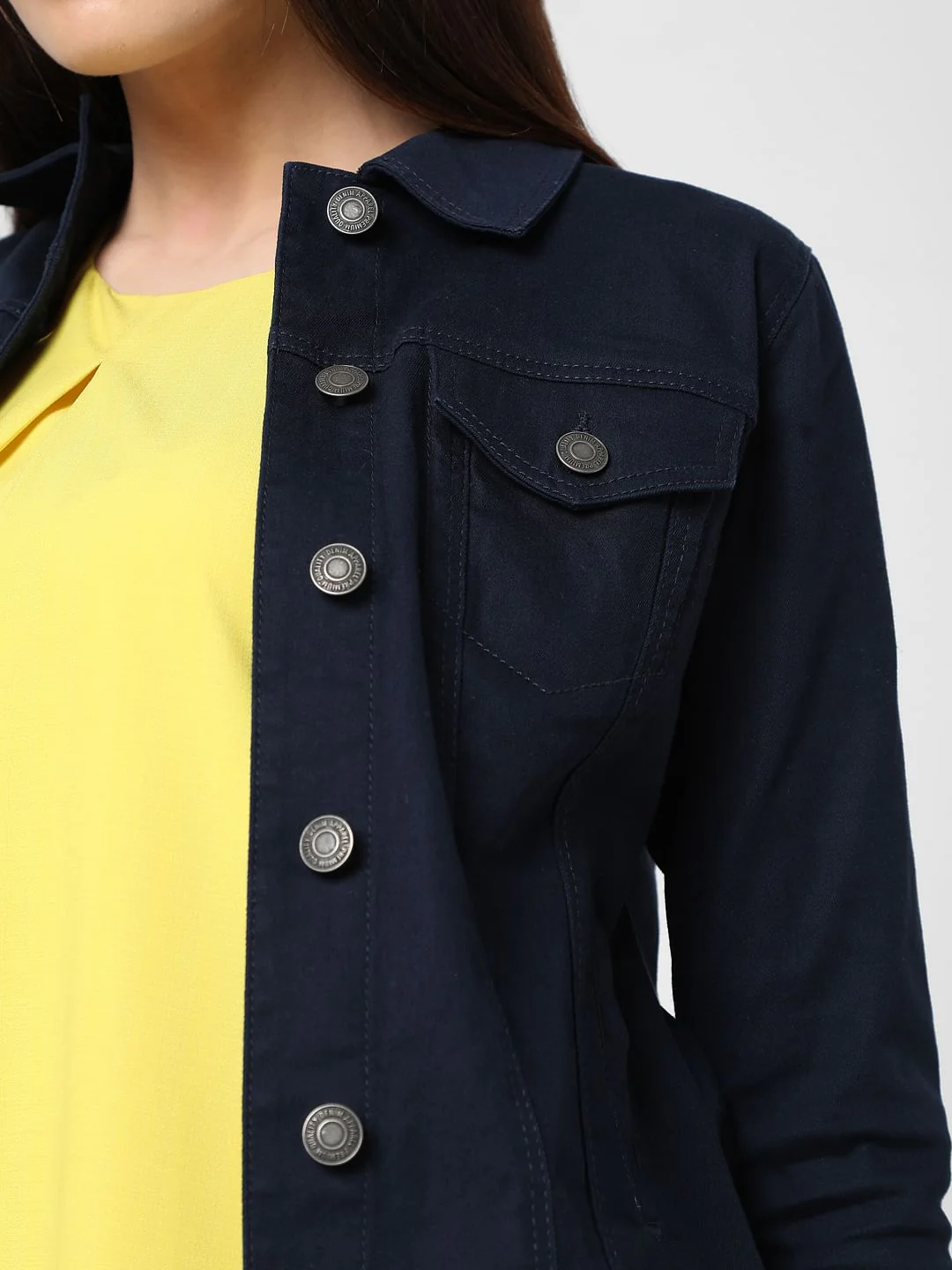 Navy Blue Denim Jacket - Image 6