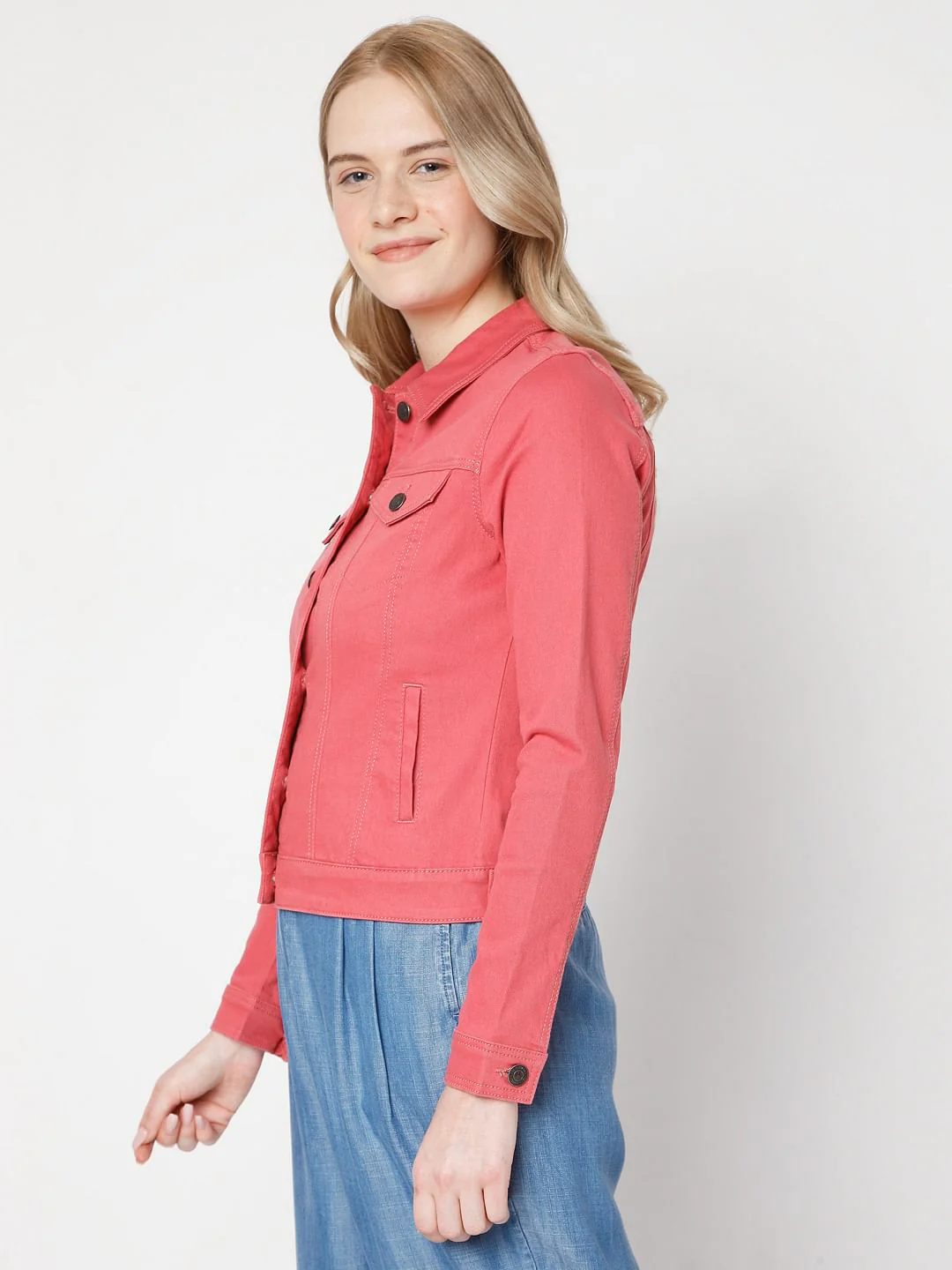 Coral Twill Jacket - Image 3